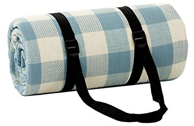 MiduoHu Machine Washable Picknickmatte，Picknickdecke wasserdichte, Stranddecke, gepolsterte Spielmatte，tragbare Outdoor-Decke für Strand, Gras, Park, Camping, Auto (Color : Blue, Size : 200x300cm)