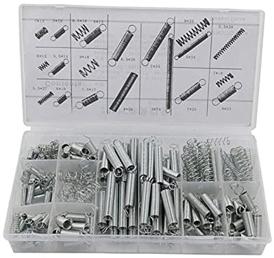 200 PCS zugfeder Sortiment Zugfedern Verschiedene Set Erweiterung Druckfeder Kit Aufbewahrungsbox,Feder Sortiment für Werkzeuge & Geräte, Handwerkzeuge, Automotive, Ersatzteile, DIY mit 20 Größen