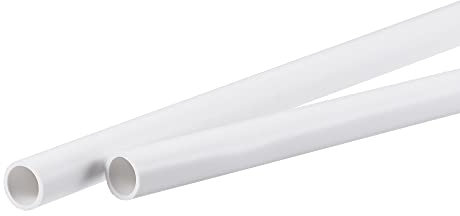 sourcing map Tube PVC Rigide Blanc Tuyau 8mm ID 10mm OD 50cm Tube Plastique PVC Pipe 2Pcs Pour Conduite d'Eau, Artisanat, Décoration, Manchon de Câble