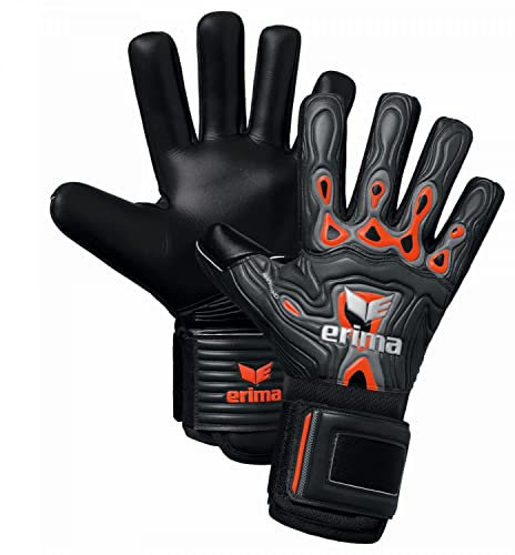 Erima Unisex Erwachsene Flex-Ray Hardground Torwarthandschuh, Fiery Coral/schwarz, 8
