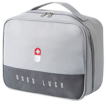 OnePine Cassetta Pronto Soccorso Vuota, Pronto Soccorso Borsa Compatto Impermeabile e Resistente (Borsa Vuota, escluse Le Forniture di Primo Soccorso) (Grigio)