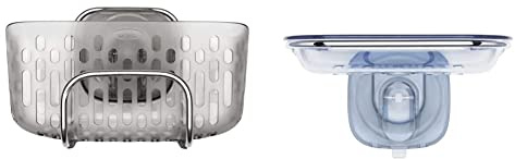 OXO Good Grips Stronghold Suction Sinkware Organizer & Good Grips StrongHold Suction Soap Dish