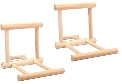 ccHuDE 2 Stück Holz-Vogelspiegel Familie Vogel Sittich Spiegel Vogelschaukel Papagei Käfig Spielzeug Papagei Interaktives Spielspielzeug Vogelkäfig Spaß Plattform Ständer Spielzeug mit Sitzstange