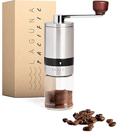 Molinillo de café manual | Ajustes para espresso, infusión fría, prensa francesa, goteo, aeropress, Chemex, turco, molinillo, bialetti, moccamaster, frijol | Minimalista pequeño portátil para mano en