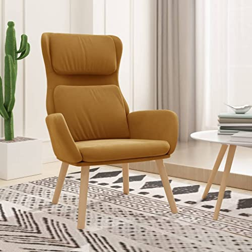 ZQQLVOO Relaxsessel Braun Samt, Loungesessel, Fernsehsessel Relaxsessel, Schreibtischstuhl, Stuhl für Schlafzimmer, Wohnzimmer, Arbeitszimmer, Büro