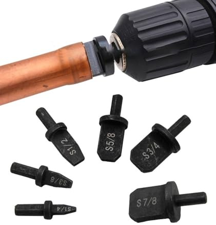 6 Pezzi Espansori Tubi Rame, Set di Riparazione HVAC per Espansori per Tubi in Rame Manuali Professionali, Set di Punte per Trapano Espansori per Tubi con 1/4, 3/8, 1/2, 5/8, 3/4, 7/8