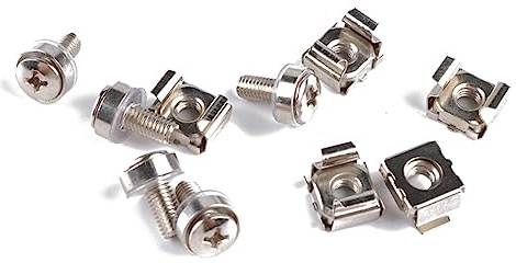 Supvox Robustes 2er-set M5-käfigmuttern Mit Vierkantloch Schrauben Und Unterlegscheiben Metrisches System Für Die Montage Von Server-rack-schränken
