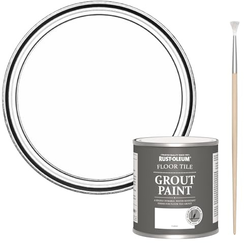 Rust-Oleum Ultra-Durable White Floor Tile Grout Paint - Cotton (White) 250ml