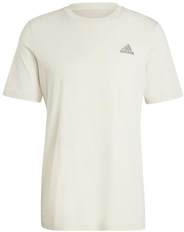 adidas Herren Essentials Single Jersey Embroidered Small Logo Tee, Alumina, M