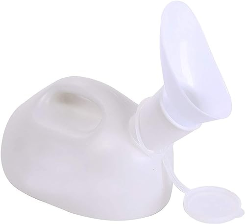 Männliche Urinalflasche, Camping-Toilette, Urinflasche, Unisex-Töpfchen-Urinale for das Auto, tragbare Pipi-Flasche, mit Deckel und Trichter, auslaufsichere Urinale for das Auto, Reisen, Camping, Outd