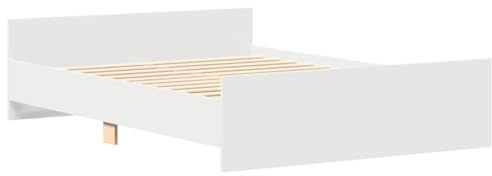 vidaXL Giroletto con Testiera e Pediera Bianco 120x190 cm