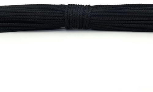 Durchmesser 1,5 mm Paracord Camping Wäscheleine Armband Zubehör Armband Halskette Seil für Schmuck Perlenarmband-Schwarz-300ft(92m)