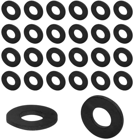 QUARKZMAN 30pcs Entretoises en Caoutchouc, Rondelles Caoutchouc Anti-Vibration Épaisses Amortisseur Coussins pour Accessoires Maison Voiture Réparation, 27mm OD x 13mm ID x 3mm Hauteur