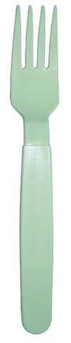 Monouso | 6 Tenedores de Plástico, 18,5cm | Tenedor reciclables, Resistentes, Color Verde, Durables, Reciclables, Eventos, Aire Libre, Fiestas, Buffets