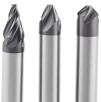 Fasenfräser HRC60 Fasenfräsen 90 Grad 4 Schneiden Hartmetall-Ecksenker Anfasfräser Entgraten 4 6 mm Kanten V-Nutfräser(4X90A)