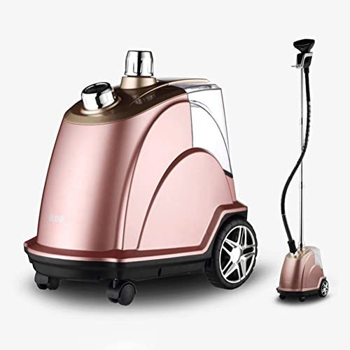 Vaporizador de ropa vertical, vaporizador de ropa profesional resistente para eliminación rápida de arrugas comercial con tanque de agua de 3,0 litros, plancha de vapor de mano (estándar rosa)