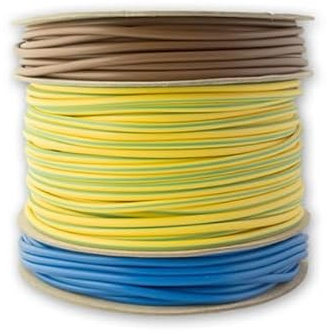 TEW 4mm Electrical Cable Sleeving Multi Reel, Drum 60m x Green/Yellow, 20m x Brown, 20m x Blue - Earth Live & Neutral TEWSLD4M