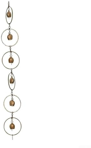 HpLive Chaînes de pluie en métal de 1 m pour toitures, auvents, abris de jardin, pavillons, abris de jardin (cloche)