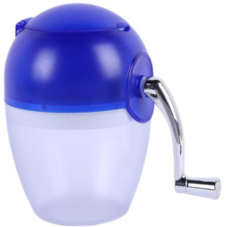 Hohopeti Manual Ice Crusher Hand Crank Small Household Shaved Ice Maker for Summer Drinks Random Color
