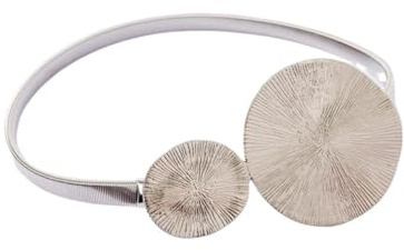 legacci per tende, legacci per tende, Fermatenda elastici in metallo for tende, confezione da 2, rotondi, for soggiorno, tende da camera da letto, fermatenda decorativi alla moda, dorato(Silver)