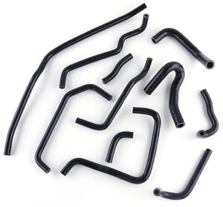 MKKDYC Refrigerante Manguitos Compatible con Mazda para Miata para MX-5 1.6 1.8 MK2 1999 2000 2001 2002 2003 2004 2005 Kit De Manguera De Silicona para Refrigeración(Black)
