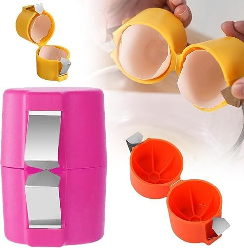 Eggshell Remover, Handheld Eggshell Opener Egg Cracker Topper, Stainless Steel Soft Hard Boiled Egg Shell Cutter, Egg Opener, Egg Cutter, Egg Shell Remover, Eggshell Cutter, Egg Cracker Separator Too