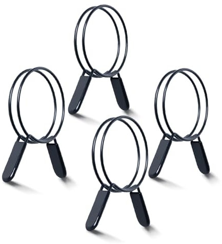 POWERTEC 5 Inch Double Loop Hose Clamps for Dust Collection Hose and Dryer Vent Hose, Quick Release Spring Clamps for Dust Collector and Dust Collection Fittings, 4 pack (70410-P2)