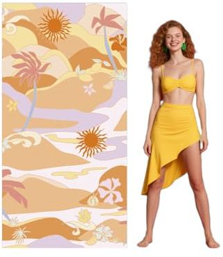 Alytimes Large Microfiber Beach Towel, Quick Dry Sand Free Beach Towels Lightweight Compact Beach Towel for Swimming Travel Vacation Holiday-180x80cm