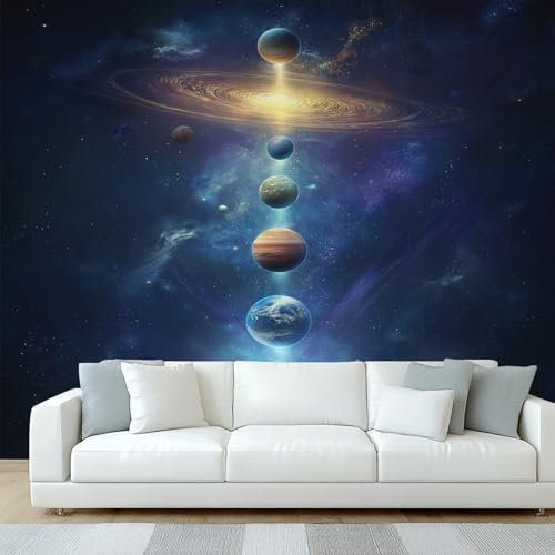 Generisch Tapete Galaxie Wohnzimmer Schlafzimmer, Fototapete Universum Weltraum Sternenhimmel Kosmos Wand Deko, Wallpaper, Wandtapete, Mustertapete, vliestapete, 368 x 254 cm W&Q