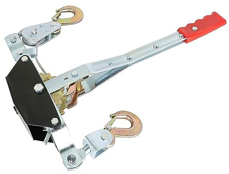 Extractor industrial portátil de doble potencia, extractor industrial de doble trinquete, extractor manual resistente con gancho, apto para maquinaria agrícola, de jardinería y talleres (tamaño: 1 t