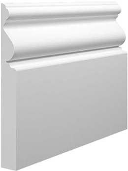 Paris MDF Skirting Board - 95mm x 18mm x 4200mm, White Primed (Pack of 4)