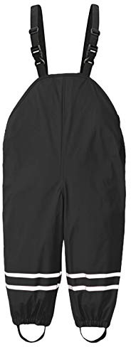 Generisch Pantalon boueux 92 garçons imperméable pluie coupe-vent combinaison pour garçon salopette enfant boue grenouillère combinaison veste d'hiver, Noir , 1-3 ans