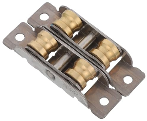 PRETYZOOM Roulettes Métalliques pour Fenêtre en Acier Inoxydable, Lot de 2 Pièces Poulie à Double Rouleau pour Portes Coulissantes, Solution Facile pour Bricolage