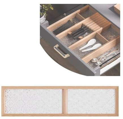 LVLDAWA Küchenschubladen-Organizer, Ausziehbarer Besteckkasten Mit Trennwänden Organizer Für Löffel, Gabeln Und Messer, Besteckablage Und Silberbesteck(41X15X6CM)