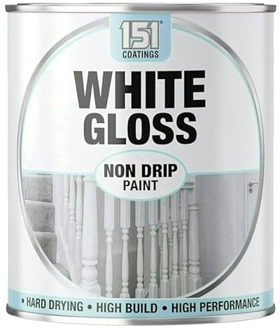 VARNOX, White Gloss Non-Drip Paint 300ml – Hard-Drying, High-Performance Gloss with Durable Hard-Build Formula – Ideal for Wood, Metal & Concrete – Interior & Exterior Use (1PCS)