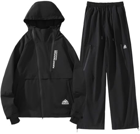 Generisch Skianzug Herren Damen Wasserdicht Winddicht Ski Set 2 Teilig Schneeanzug Skijacke und Hosen Zweiteilig Winter Warme Outdoorjacke Thermoanzug für Wandern Skifahren Snowboarden