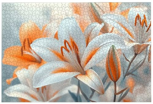Puzzle 4000 Pezzi Giglio per Adulti, 141.5x87.5 cm Puzzle Fiori per Decorazione Parete, Giochi Educativo per Famiglie, Puzzles Arte in Legno Impegnativi, 4000 Pezzi Puzzles per Regalo Donne, -6492