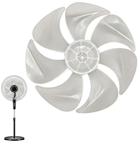 Generico Ricambio pale ventilatore | 7 pale universali da 30 cm | Ricambi Per Ventilatore Con Piantana - per utilizzo su tavolo, parete, piantana, pavimento, camera da, soggiorno, ufficio domestico