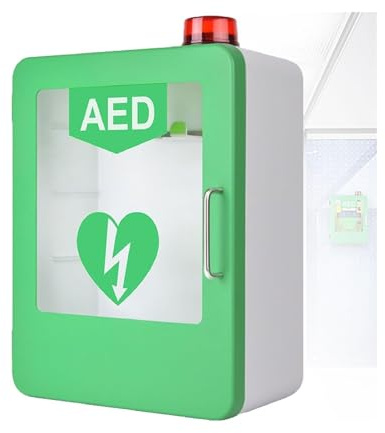 Armoire de rangement pour défibrillateur AED, Boîte D'alarme De Défibrillation Cardiaque Murale avec Serrure, pour Au Bureau Et dans Les Lieux Publics