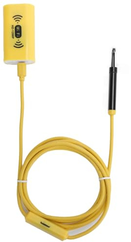 HUSHUI 8 Mm HD wasserdichte WiFi-Endoskop-Inspektionskamera mit 1200P-Auflösung für /-Heimgebrauch, Gelb (oder)