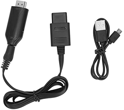 Ejoyous Cable Adaptador N64 Converter Converter 720P 1080P Plug and Play 3 Modos de Visualización con Cable de Alimentación para N64 PAL NTSC