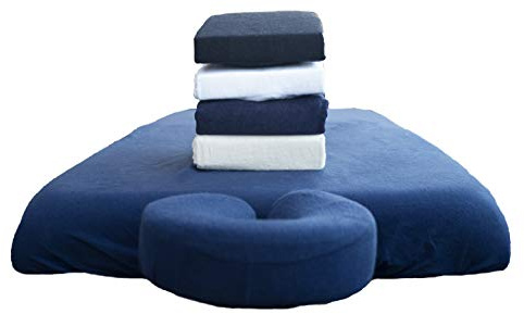 Housse en éponge pour table de massage sans trou pour le visage, couleur noire