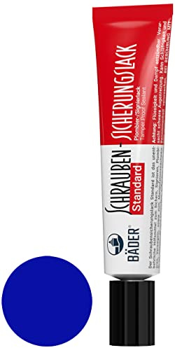 Bäder Lacke Schraubensicherungslack, 20 ml, Schraubenkleber, Sicherungslack, Tube, Blau
