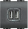 BTicino Living International L4285C2 Presa Caricatore USB, 2 Posti