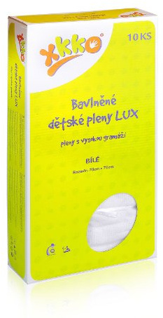 XKKO Lux Windeln, 70 x 70 cm, 10 Stück, Weiß