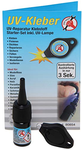 BGS Diy 80854 | UV-Kleber inkl. UV-Lampe | Flasche 3 g