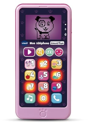 VTech - Telefono EMOTI'FUN Rosa Giocattoli Elettronici, 80-603755, Multicolore - Versione IT