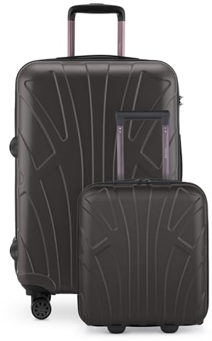 suitline – 2 trolley – resväska set storlekar, titan, 2er Set S+M