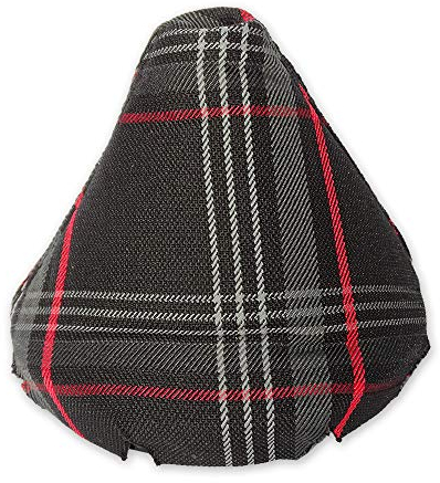 The Tuning-Shop Ltd Schaltsack kompatibel mit Volkswagen VW Transporter T5, verschiedene Nähte, Farbe erhältlich (rotes Tartan)