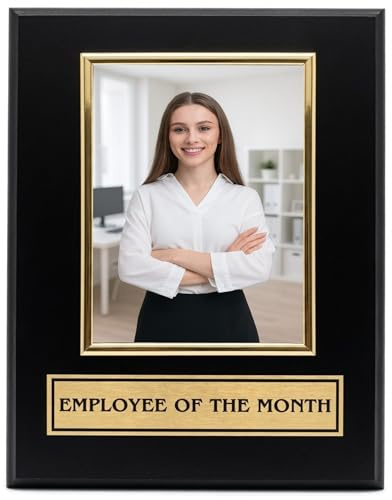 Trophy Hut Auszeichnungsschild Employee of the Month, personalisierbar, 22,9 x 30,5 cm, für ein 12,7 x 17,8 cm großes Foto, mattes Finish